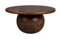 Dutchbone Ronde Salontafel 'Oblivian' Mangohout, 70cm - thumbnail
