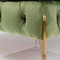 Kare Hocker Belissima Velvet Green 80cm - thumbnail