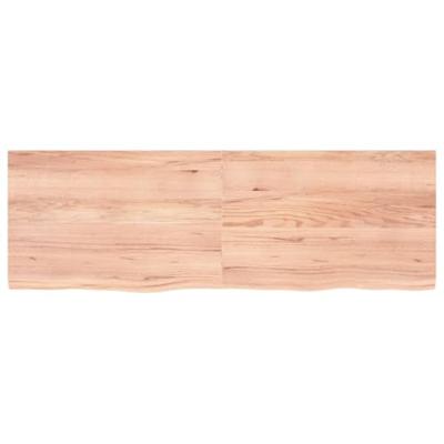 VidaXL Wastafelblad 180x60x(2-4) cm behandeld massief hout lichtbruin