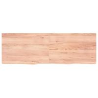 VidaXL Wastafelblad 180x60x(2-4) cm behandeld massief hout lichtbruin - thumbnail