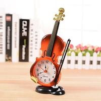 Multi-functionele originaliteit viool elektronica aanwijzer wekker met pennenhouder (rood) - thumbnail