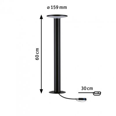 Paulmann P+S Poller Plate IP44 2200K 94723 Verlichtingssysteem Plug&Shine LED-tuinspot LED 7 W Goud Antraciet