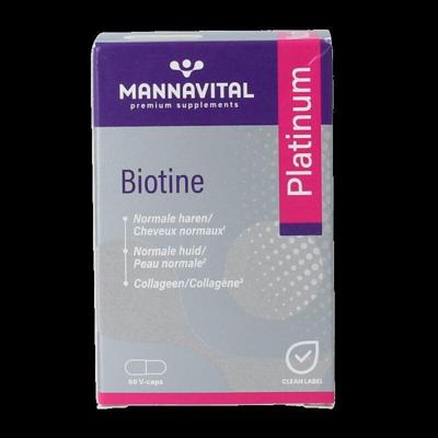 Mannavita Biotine platinum 60 Vegetarische capsules Mannavita Biotine platinum 60 Vegetarische capsules