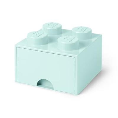 LEGO - Opberglade Brick 4, Aquablauw - LEGO
