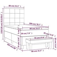 Boxspring met matras stof donkerbruin 80x200 cm - thumbnail
