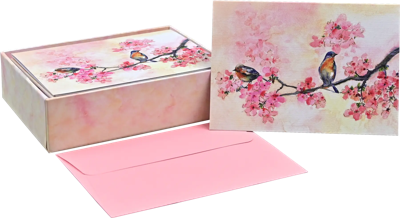 Cherry Blossoms in Spring Notitiekaarten 14 stuks Cherry Blossoms in Spring Notitiekaarten 14 stuks