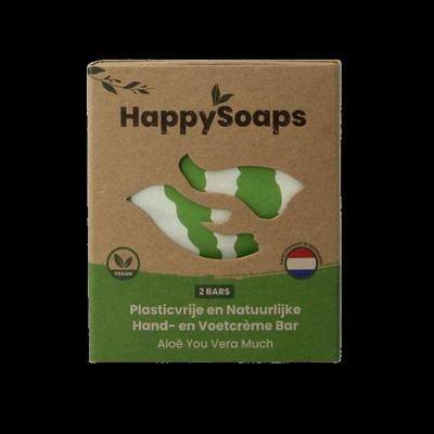 Happysoaps Hand & voetcreme bar aloe vera 40 Gram