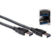 USB 3.0 A Male - A Male kabel 2 meter zwart - thumbnail