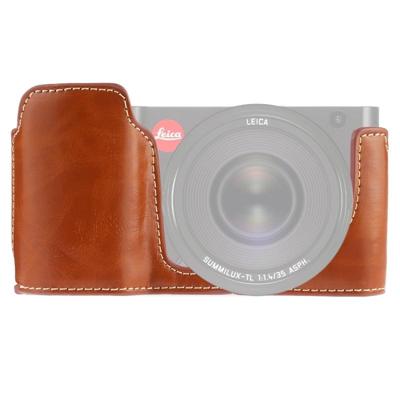 1/4 inch draad PU lederen camera half Case Base voor Leica TL (type 701) (bruin)