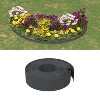 Tuinrand 10 m 15 cm polyetheen grijs - thumbnail