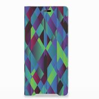 Sony Xperia XZ3 Stand Case Abstract Green Blue - thumbnail