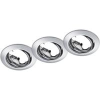 Trio Set ronde inbouwspotsJura (3x) GU10 8,3cm chroom - 650100306 - thumbnail
