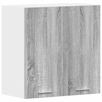 Wandkast hangend 60x31x60 cm bewerkt hout grijs sonoma eiken - thumbnail