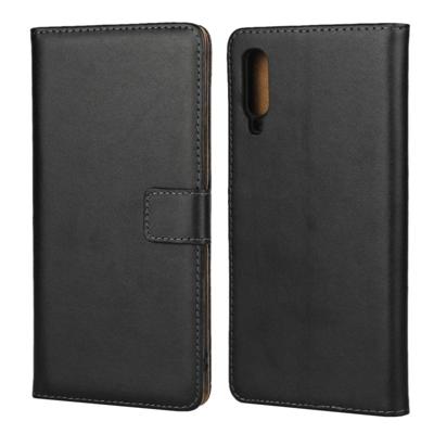 Horizontale Flip lederen case voor Galaxy A70 met magnetische gesp & houder & kaartsleuven & portemonnee (zwart)