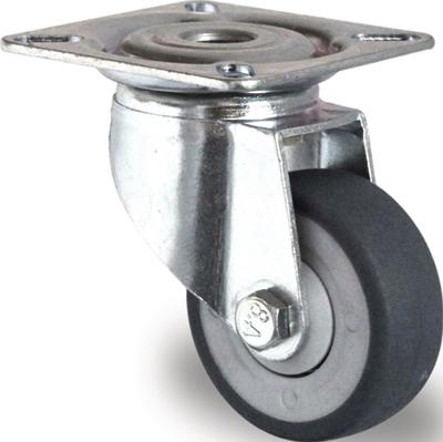 Promat/Tecwerk Zwenkwiel | Wiel-Ø 100 mm | draagvermogen 100 kg | mit bevestigingsplaat | rubber grijs - 3000276048 Promat/Tecwerk Zwenkwiel | Wiel-Ø 100 mm | draagvermogen 100 kg | mit bevestigingsplaat | rubber grijs - 3000276048