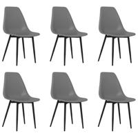 Eetkamerstoelen 6 st PP grijs - thumbnail