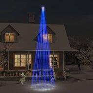 VidaXL Vlaggenmast kerstboom 1134 led&apos;s blauw 800 cm - thumbnail