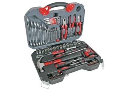 Perel gereedschapskoffer, set van 78 stuks, grijs