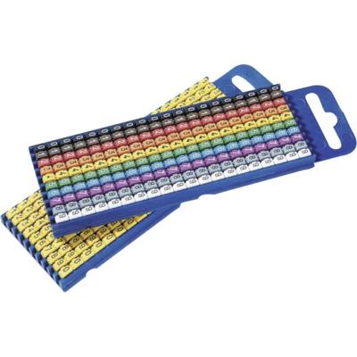 HellermannTyton WIC3-0-9-PA-YE-C1 Markeerclip Opdruk 0 - 9 Buitendiameter 4.30 tot 5.30 mm 561-03101