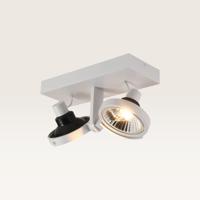Plafondlamp Telesto bianco II - GU10-fitting - IP20 voor binnen - Wit - Aluminium - Dubbele spotlight - thumbnail