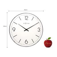 NeXtime NE-3157WI Wandklok Dia. 35 Cm, Bol Glas, Wit, 'Basic Dome' - thumbnail