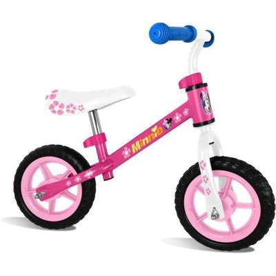 Disney loopfiets minnie mouse - loopfiets - meisjes - roze;wit - 10 inch