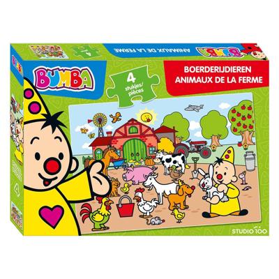 Studio 100 Bumba puzzel boerderijdieren, 4st.