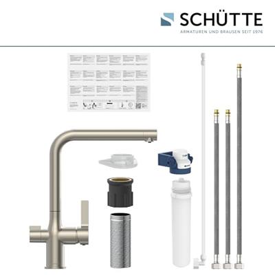 Schutte AQUASTAR PRO drinkwater keukenkraan met filtersysteem | RVS look - 99805