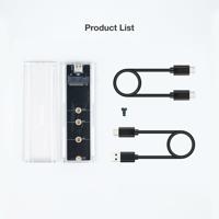 Hard drive hoes TooQ TQE-2200 Transparant USB USB-C - thumbnail