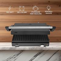 BiKitchen grill 200 Contactgrill Elektrisch Controlelampje, Inklapbaar, Traploze temperatuurregeling Zwart - thumbnail