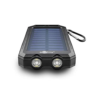 Goobay Goobay 49216 Solar Powerbank 8000 mAh, 2x USB-A Anschlüsse, LED-Anzeige, Schwarz 49216 Lader op zonne-energie Laadstroom zonnecel 200 mA 8000 mAh Goobay Goobay 49216 Solar Powerbank 8000 mAh, 2x USB-A Anschlüsse, LED-Anzeige, Schwarz 49216 Lader op zonne-energie Laadstroom zonnecel 200 mA 8000 mAh