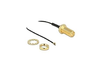 Delock 90478 coax-kabel 0,35 m RP-SMA MHF Zwart Delock 90478 coax-kabel 0,35 m RP-SMA MHF Zwart