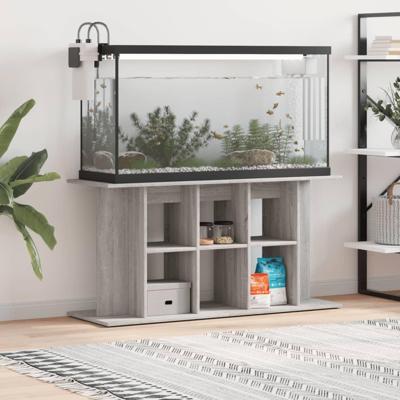 Aquariumstandaard 120x40x60 cm bewerkt hout grijs sonoma