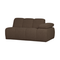 Woood Mojo 1,5-zits bank arm rechts bouclé Bruin - thumbnail