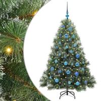 Kunstkerstboom met 150 LED met standaard Groen 150 cm PE en PVC - thumbnail