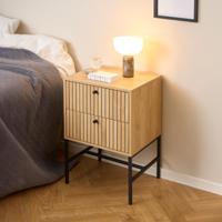 Bendt Nachtkastje 'Davon' Eikenlook, Met 2 laden - thumbnail
