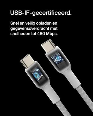 Belkin BOOSTCHARGE gevlochten USB-C kabel Belkin BOOSTCHARGE gevlochten USB-C kabel