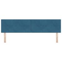 LED Hoofdbord met LED-striplichten Blauw 180 cm Polyester - thumbnail
