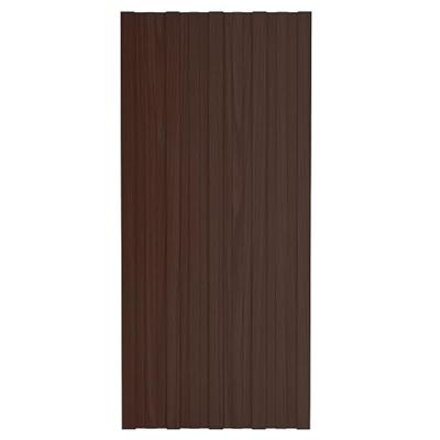 Dakpanelen 12 st 100x45 cm gegalvaniseerd staal bruin - thumbnail