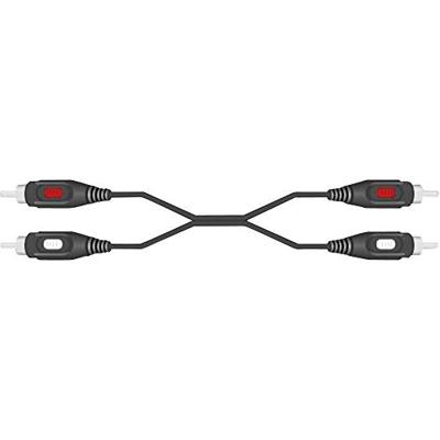SpeaKa Professional SP-7869760 Cinch Audio Aansluitkabel [2x Cinch-stekker - 2x Cinch-stekker] 0.50 m Zwart