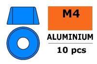 Aluminium Washer voor M4 Socket Head Screws (BD: 10mm) - Blauw - 10st - thumbnail