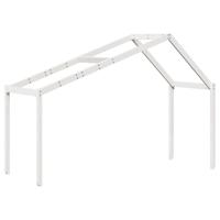 Halfhoogslaper met ladder en bedhuis grenenhout wit 90x200 cm - thumbnail