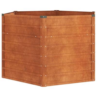 VidaXL Plantenbak verhoogd 129x129x77 cm cortenstaal roestig