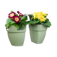 Elho vibia campana flower twin 21 pistachegroen - thumbnail