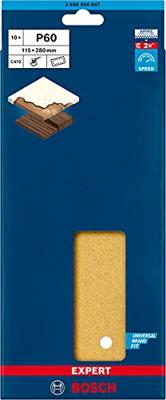Bosch Accessories EXPERT C470 2608900847 Oscillerend schuurpapier Geperforeerd Korrelgrootte (num) 60 (l x b) 280 mm x 115 mm 10 stuk(s)