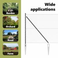 VidaXL Afrasteringspaal grijs 10 x 1,2 m (13 mm gaas) staal en pvc - thumbnail