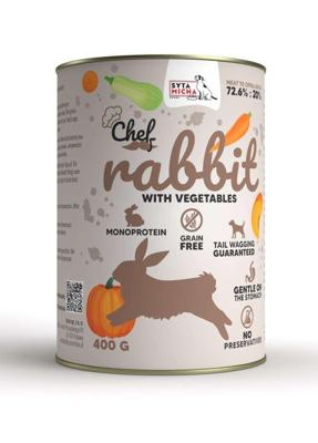 SYTA MICHA Chef Rabbit with vegetables - Nat hondenvoer - 400 g
