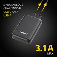 Intenso XS10000 Powerbank 10000 mAh LiPo Zwart Statusweergave - thumbnail