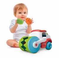 Clementoni baby soft clemmy stoomwals voertuig met blokken, 9dlg. - thumbnail