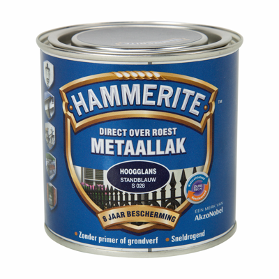 Hammerite Metaallak Direct over Roest Hoogglans - S028 Standblauw